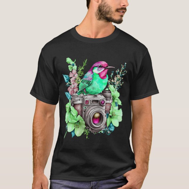 Camiseta Fotografia Fotografia Flores e Pássaros Observatór (Frente)