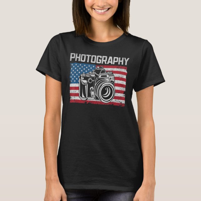 Camiseta Fotografia nos sinalizadores Fotografia Câmera fot (Frente)