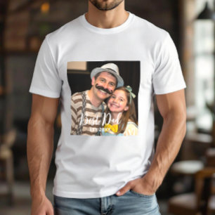 Camiseta fotografia personalizada do melhor pai moderno