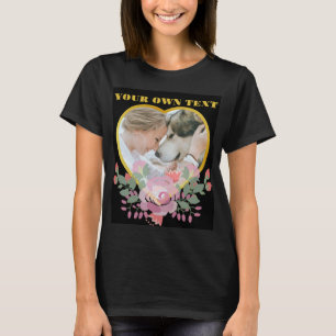 Camiseta Fotografia personalizada do quadro do coração