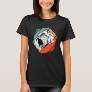 Camiseta Fotografia Retroativa Da Câmera Fotográfica Para F
