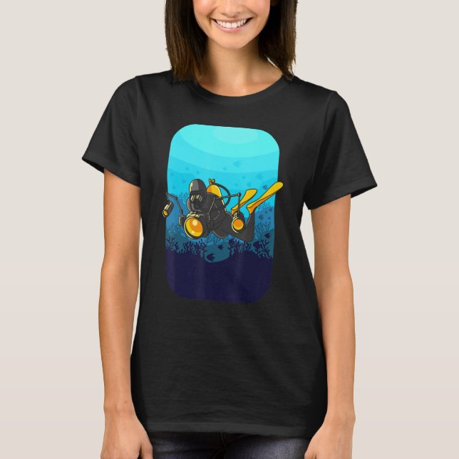 Camiseta Fotografia Submarina Diver Com Câmera 2 (Frente)