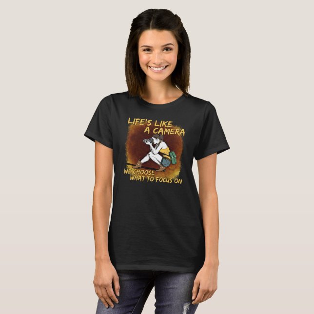 Camiseta Fotografia - Vida Como Um Fotógrafo De Câmera (Frente Completa)