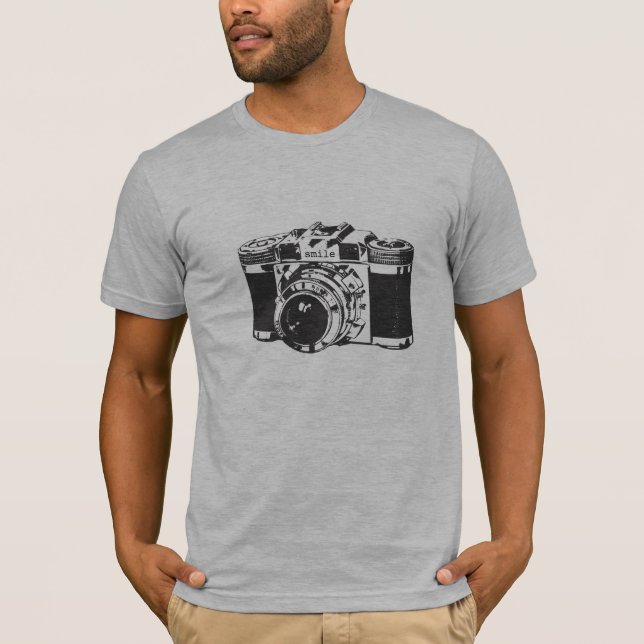 Camiseta Fotografia Vintage Fotografando Camera T-Shirt (Frente)