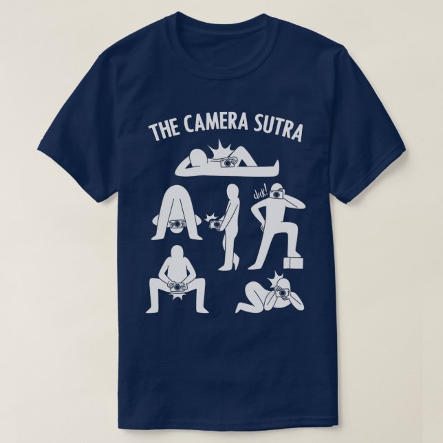 Camiseta Fotografias da Posição da Câmera de Fotografia (Frente do Design)
