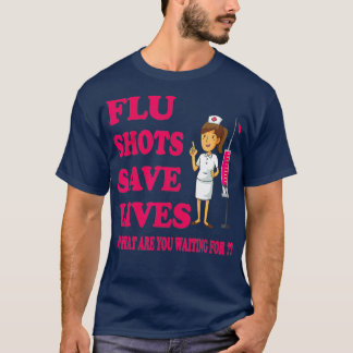 Camiseta Fotografias de Gripe Salvem Vidas Médico Engraçado