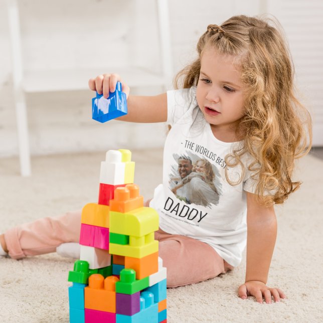 Camiseta Fotográfica do Melhor Pai do Mundo Modern (Criador carregado)