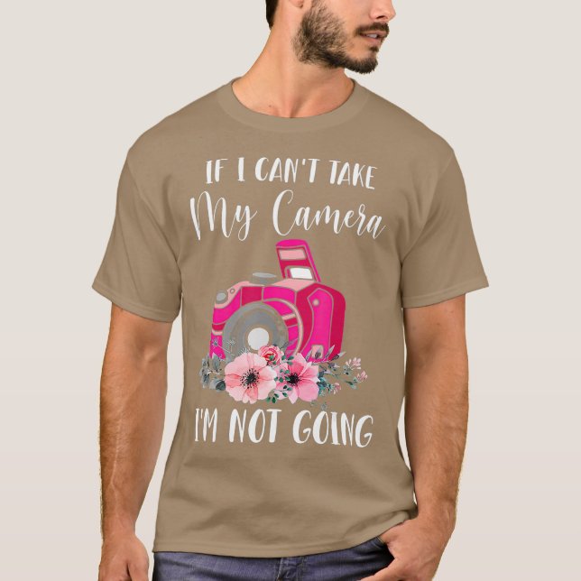 Camiseta Fotógrafo Bonito para Mulher Câmera com (Frente)