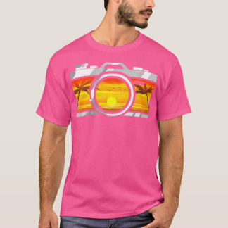 Camiseta Fotógrafo Câmera Pôr do Sol Fotografia