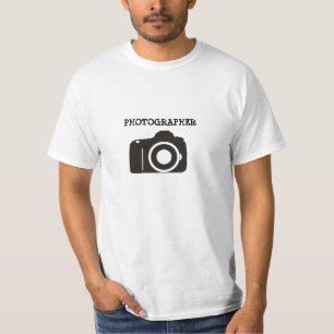 Camiseta Fotógrafo com o t-shirt do valor da câmera