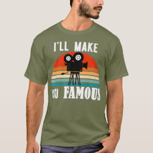 Camiseta Fotógrafo Da Câmera Retro Vintage