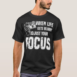 Camiseta Fotógrafo Engraçado Amante de Câmera Dito de Fotog