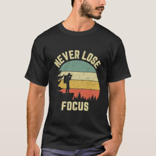 Camiseta Fotógrafo Engraçado Camera Camera Nunca Foco Per