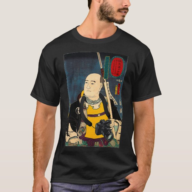Camiseta Fotógrafo Engraçado Câmera Fotógrafo Samurai (Frente)