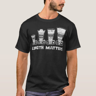 Camiseta Fotógrafo Foto Comprimento da Lente da Câmera Impo