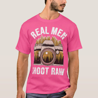 Camiseta Fotógrafo Homens de Verdade Fotografam em Raw Fotó