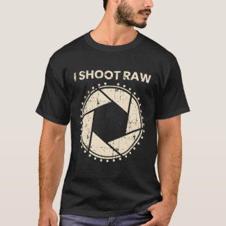 Camiseta Fotógrafo I Shoot Raw Camera Bezel