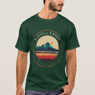Camiseta Fotógrafo mínimo de pixelshot redondo,