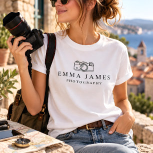 Camiseta Fotógrafo Personalizado Nome Personalizado