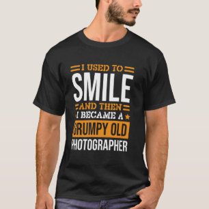 Camiseta Fotógrafo que eu costumava sorrir Design para foto