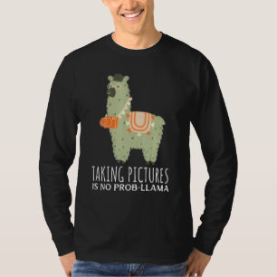 Camiseta Fotógrafo Tirando Fotografias Não É Prob-Llama Pho
