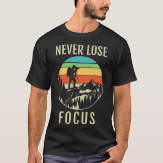 Camiseta Fotógrafo Vintage Nunca Perca o Foco Câmera