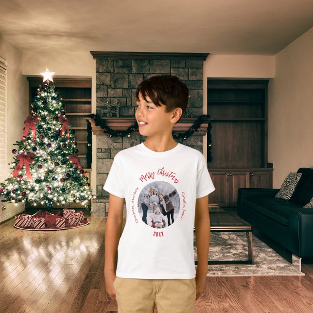 Camiseta Fotos da família branca de Natal (Criador carregado)