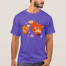 Fotos de Cartoon Bonitas Foxes T-Shirt