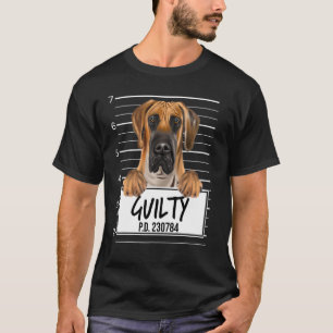 Camiseta Fotos De Dane Grande Marrom Cão Culpado