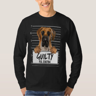 Camiseta Fotos De Dane Grande Marrom Cão Culpado