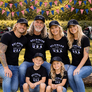 Camiseta Fotos de Família de 4 de Julho Nascido para Andar 
