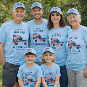 Camiseta Fotos de família de 4 de julho personalizadas para