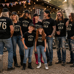 Camiseta Fotos de Família do Dia 4 de Julho Personalizadas