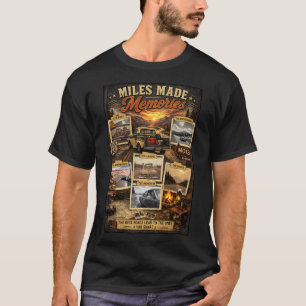 Camiseta Fotos de Memória de Aventura de Viagem Antiga para