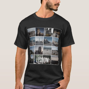 Camiseta Fotos de Mosaico Lisboa, Portugal