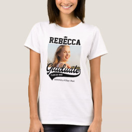Camiseta Fotos Personalizadas de Graduado Universitário For
