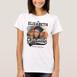 Camiseta Fotos Personalizadas de Graduado Universitário For