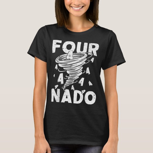 Camiseta Four Nado Fournado 4th Birthday 4 Years Old  (Frente)