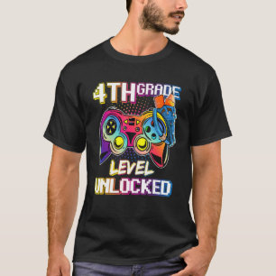 Camiseta Fourth 4th Grade Level Unlocked Back To School Fir