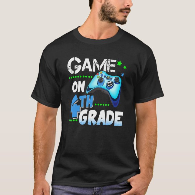 Camiseta Fourth Grade  Game On 4th Grade Back To School Gam (Frente)