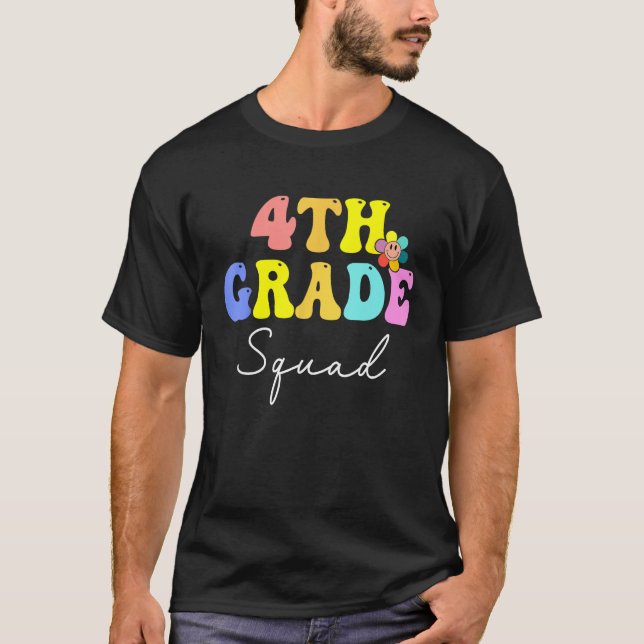 Camiseta Fourth Grade Squad Teachers Kids 4th Grade Back to (Frente)