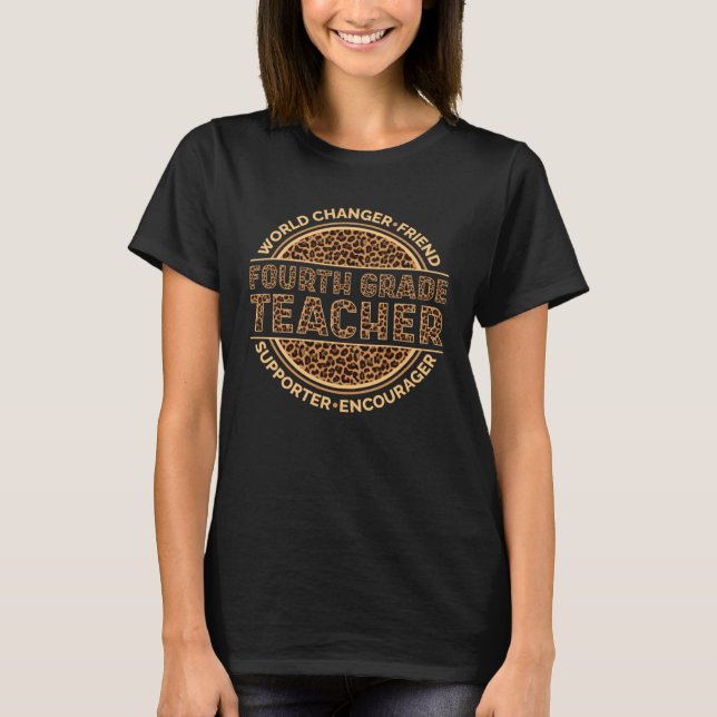 Camiseta Fourth Grade Teacher Back to School Teaching  1 (Frente)