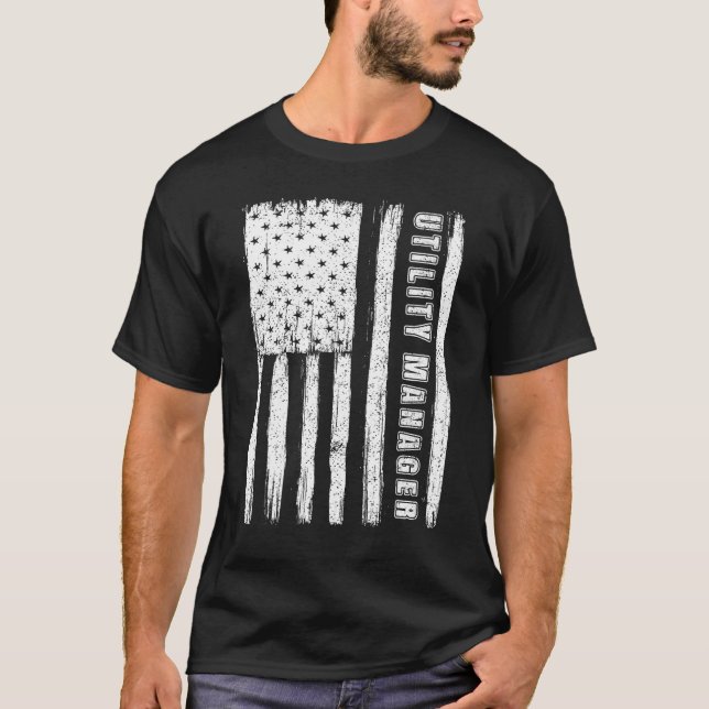 Camiseta Fourth of July  for Men American Flag utility mana (Frente)