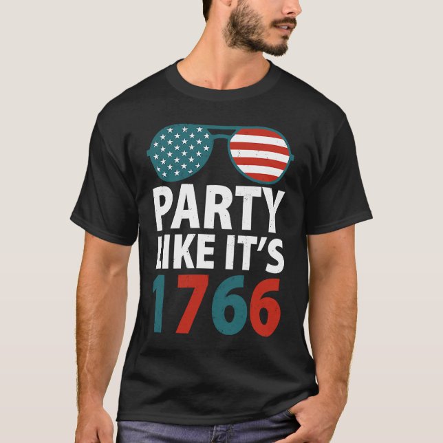 Camiseta Fourth Of July Party Like It Is 1776 Independece D (Frente)