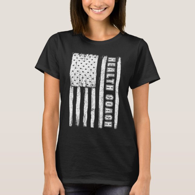 Camiseta Fourth of July Shirts for Men American Flag health (Frente)