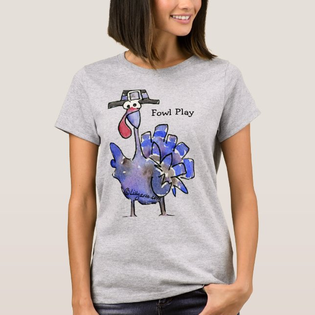 Camiseta Foway Play Cartoon Blue Turquia T shirt (Frente)