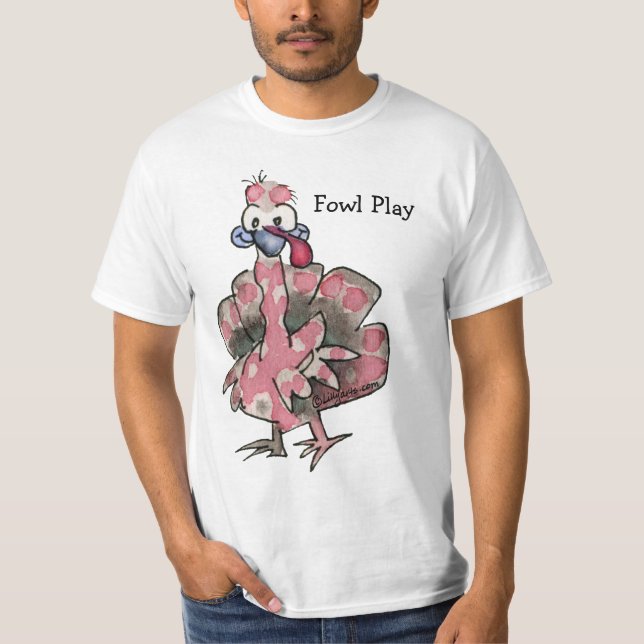 Camiseta Foway Play Cartoon Rosa Turco T shirt (Frente)