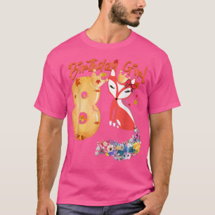 Camiseta Fox Amantes de os animais 8º Aniversário Rapariga