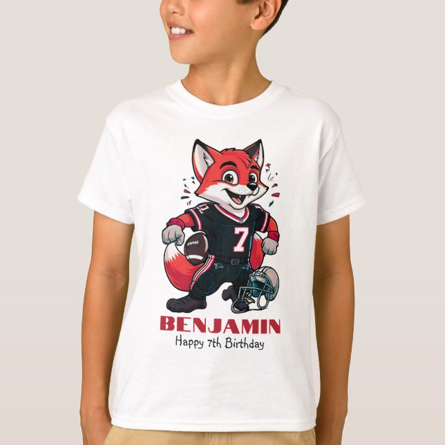 Camiseta Fox Americana de Futebol | Boas 7 Branca de Aniver (Frente)