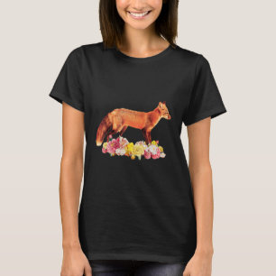 Camiseta Fox animais motif flores animais animais